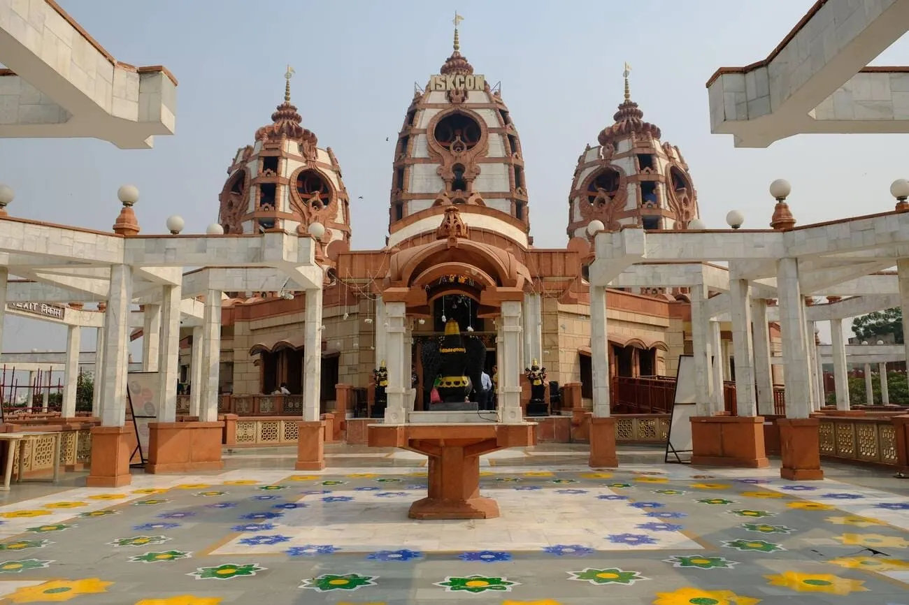 ISKCON Temple Delhi - A spiritual landmark dedicated to Lord Krishna, known for its serene ambiance, devotional activities, and vibrant cultural programs.