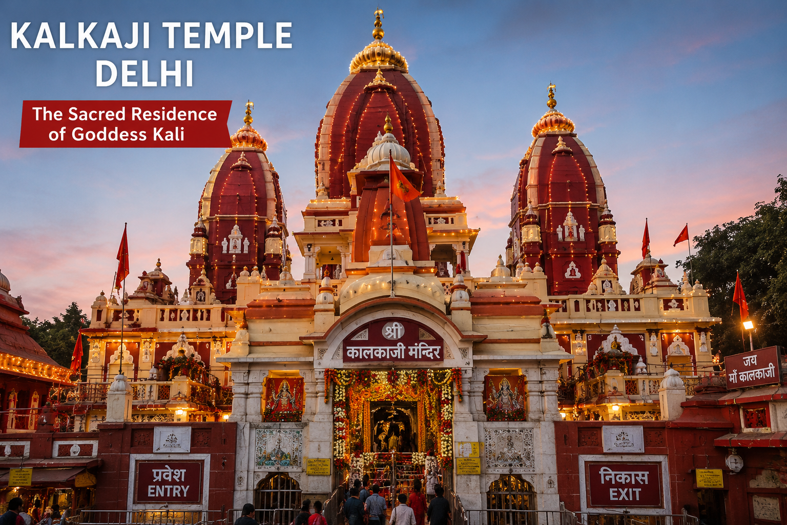 Kalkaji Temple Delhi dedicated to Goddess Kali in South Delhi
