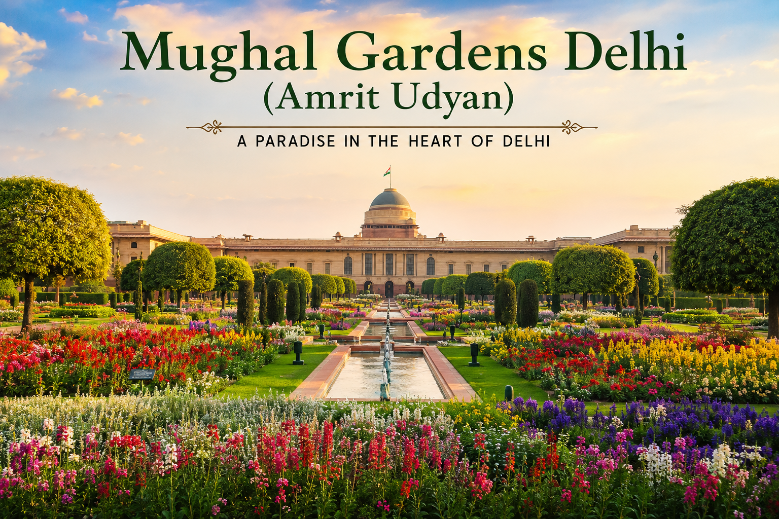 Mughal Gardens Delhi at Amrit Udyan