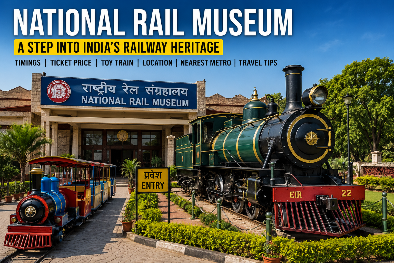 Rail Museum Delhi timings and ticket price at National Rail Museum Delhi