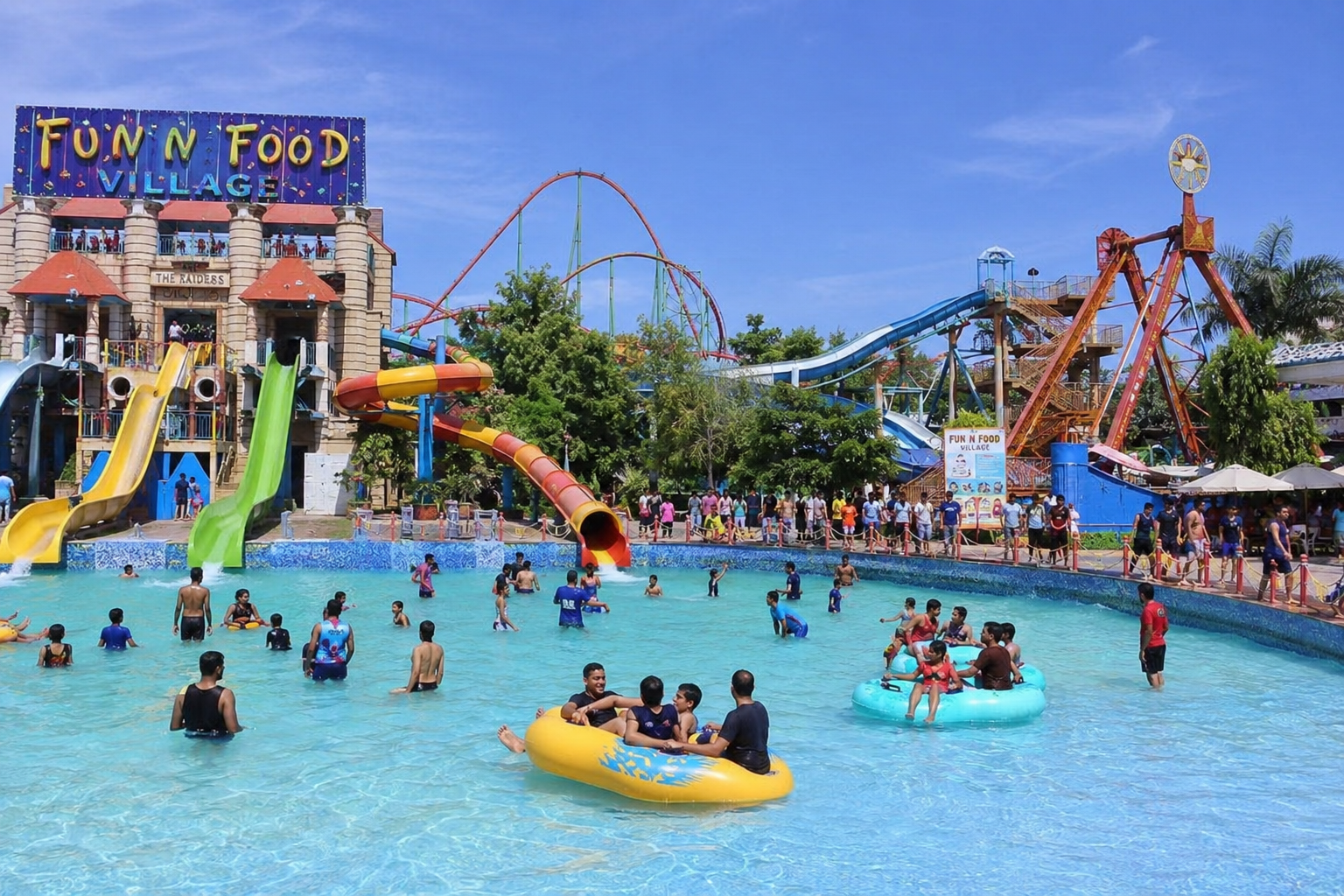 Fun N Food Village Amusement Park Delhi water rides and family fun