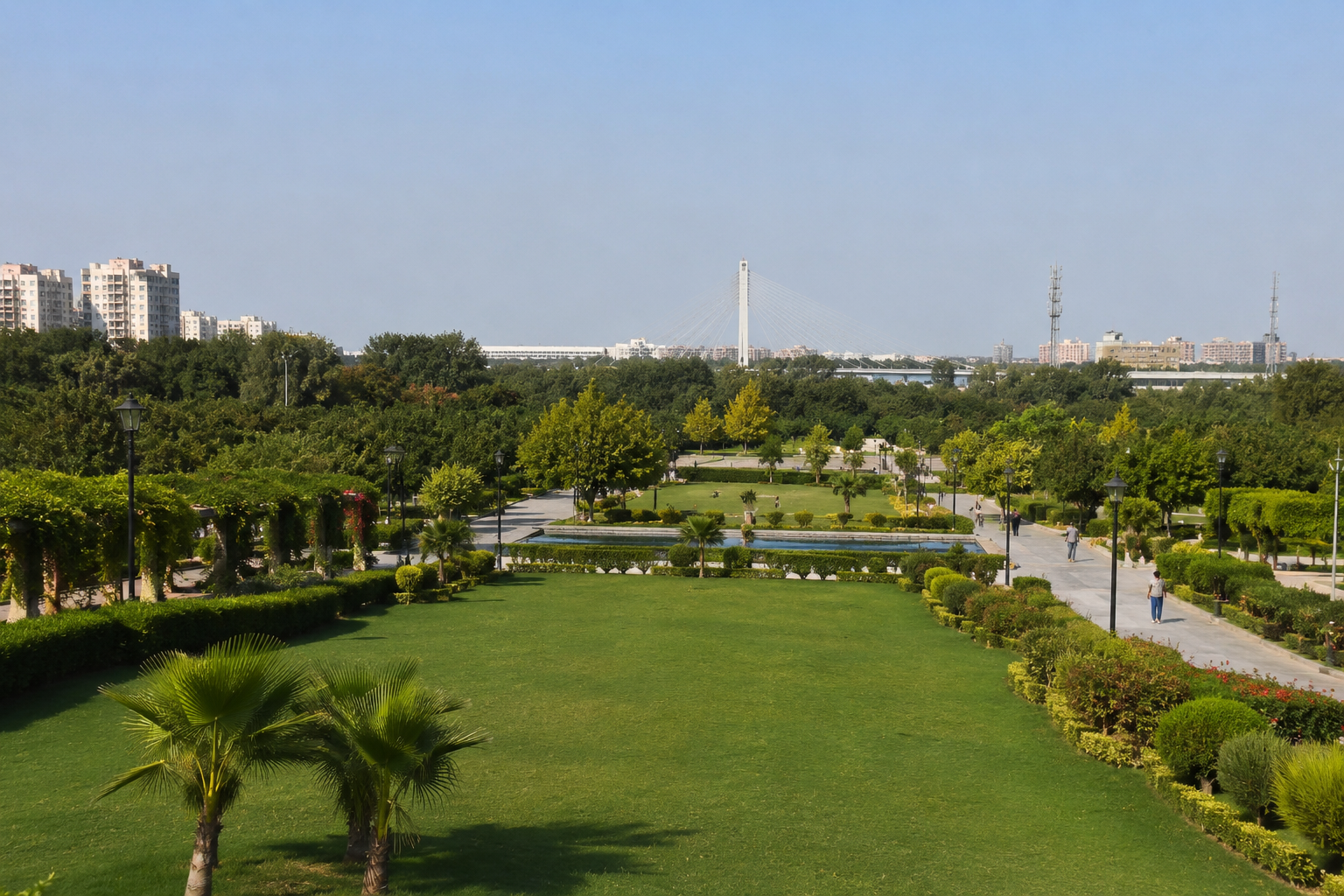 Millennium Indraprastha Park Delhi lush green park with walking trails