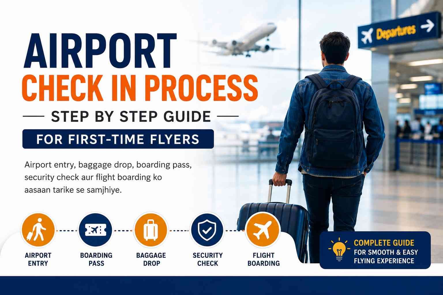 Airport check in process step by step guide for first-time flyers