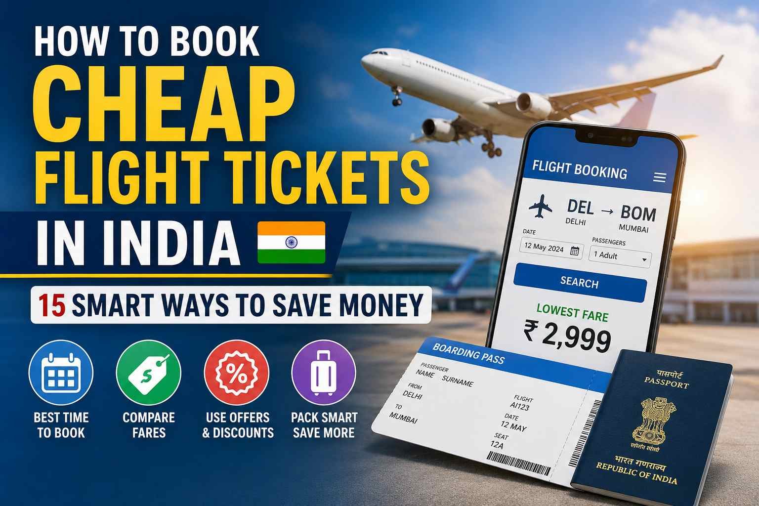 How to Book Cheap Flight Tickets in India and Save Money on Flight Bookings