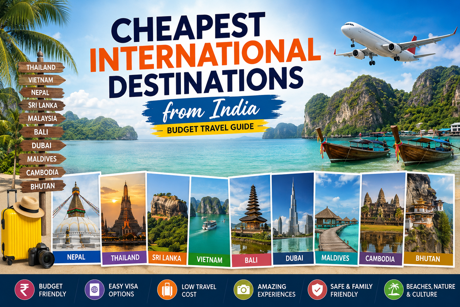 Cheapest International Destinations from India