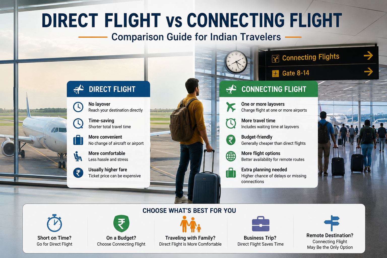 direct flight vs connecting flight comparison
