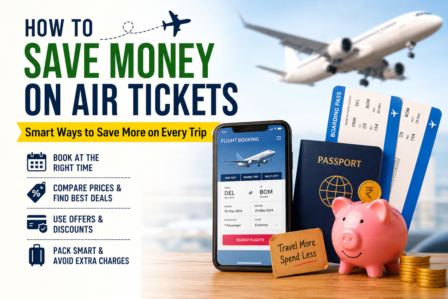 Save money on flight tickets in India with smart booking tips and cheap flight deals