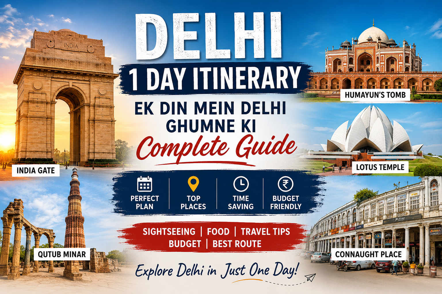 Delhi 1 Day Itinerary Travel Guide