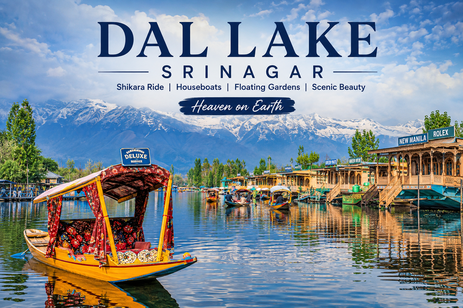 Dal Lake Srinagar with Shikara