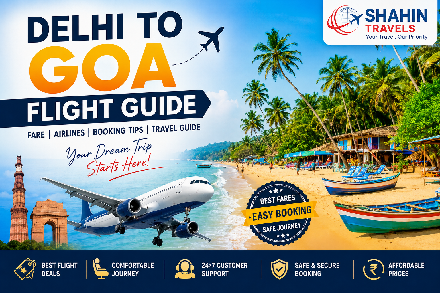 Delhi to Goa Flight guide with booking tips