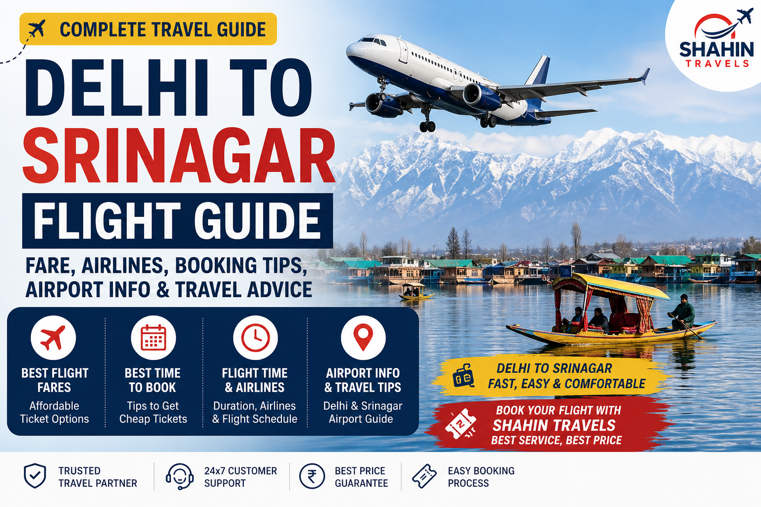 Delhi to Srinagar Flight guide