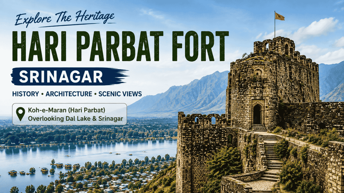 Hari Parbat Fort Srinagar overlooking Dal Lake
