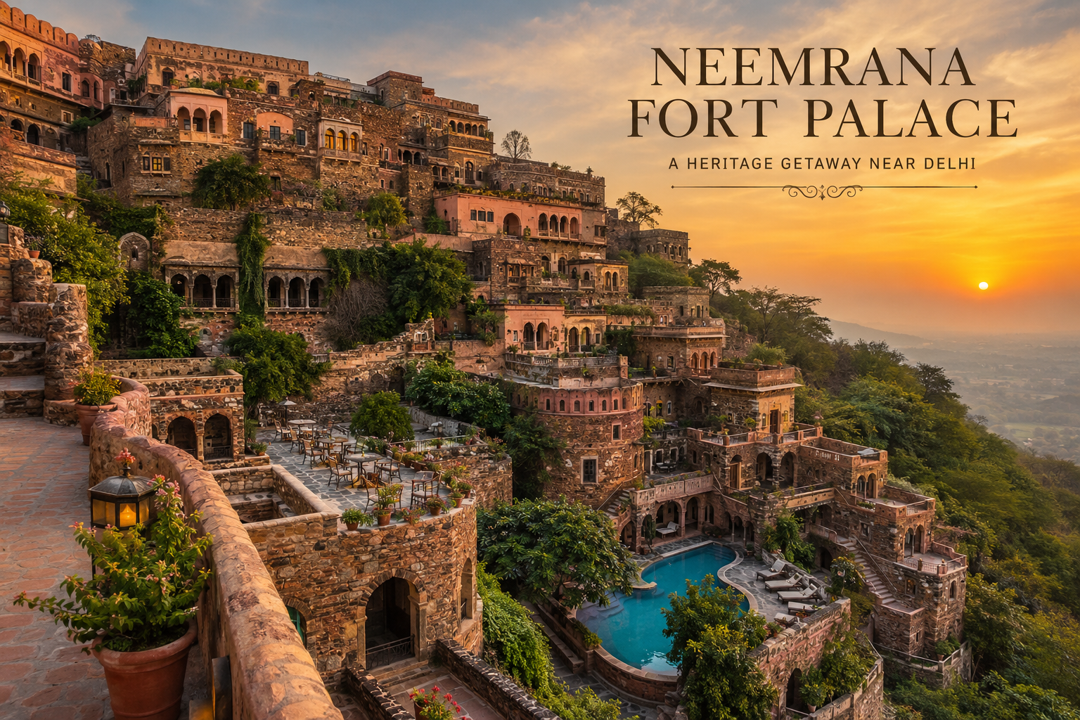 Neemrana Fort Palace Rajasthan near Delhi