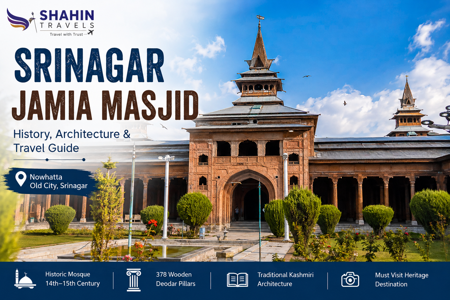 Srinagar Jamia Masjid in Nowhatta Old City Srinagar