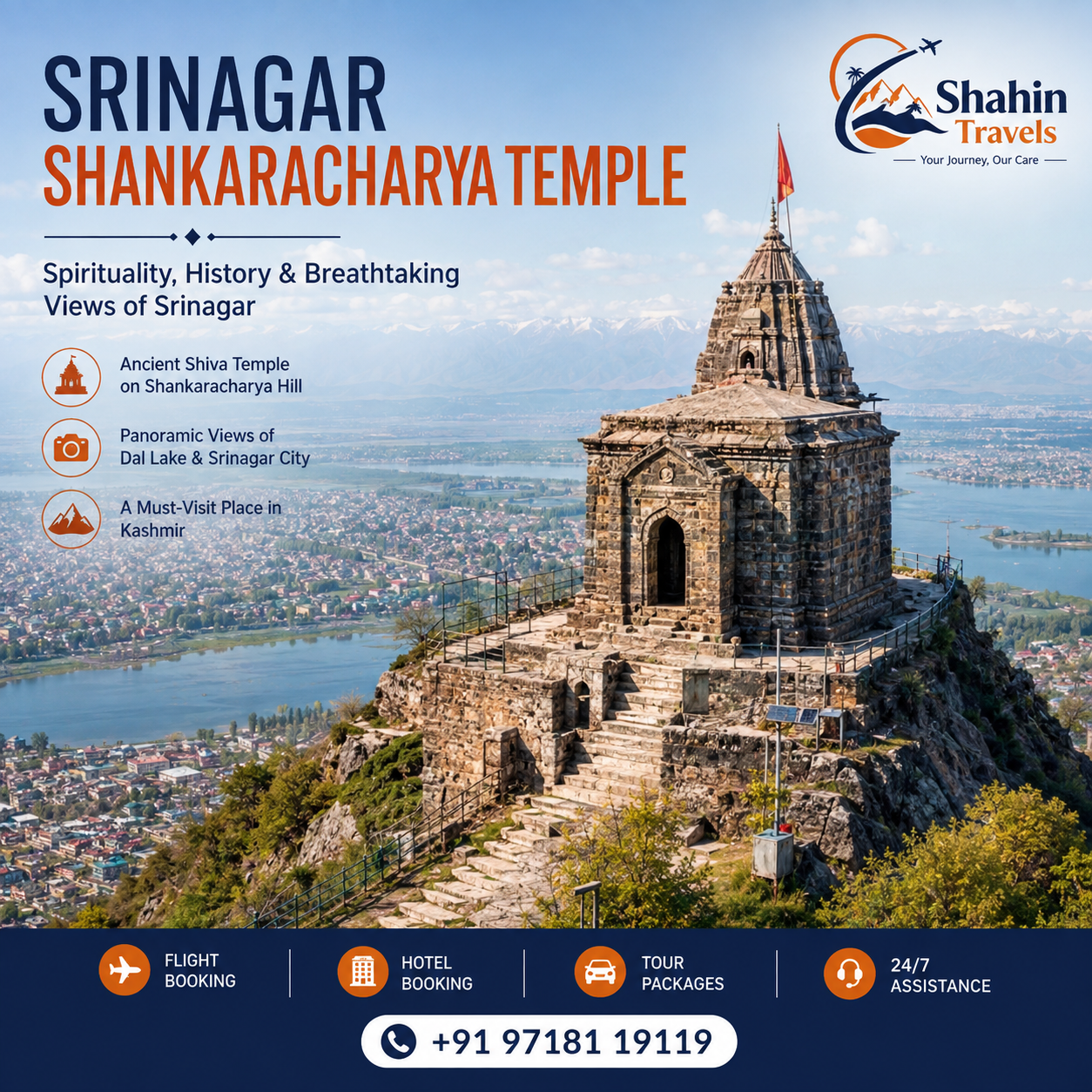 Srinagar Shankaracharya Temple on Shankaracharya Hill