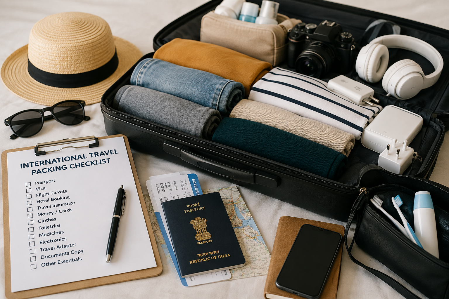 travel packing checklist for international travel