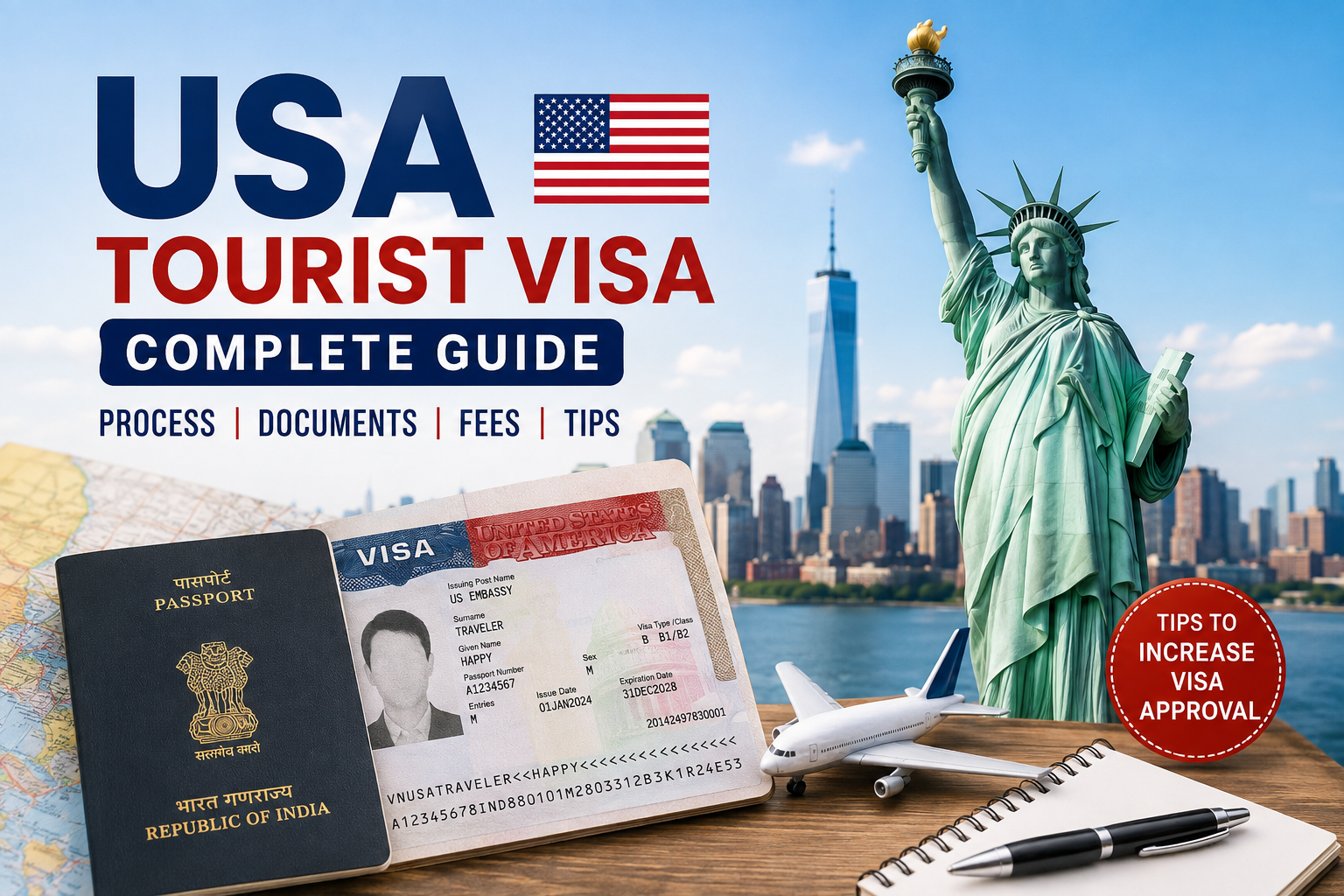 USA Tourist Visa Guide – Documents, Fees, Process & Interview Tips