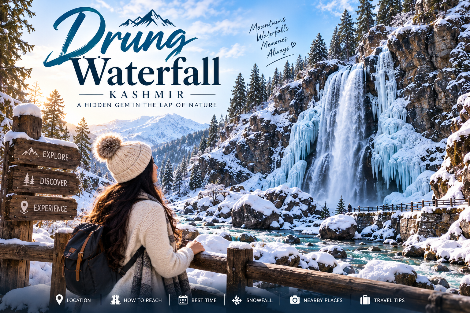 Drung Waterfall Kashmir