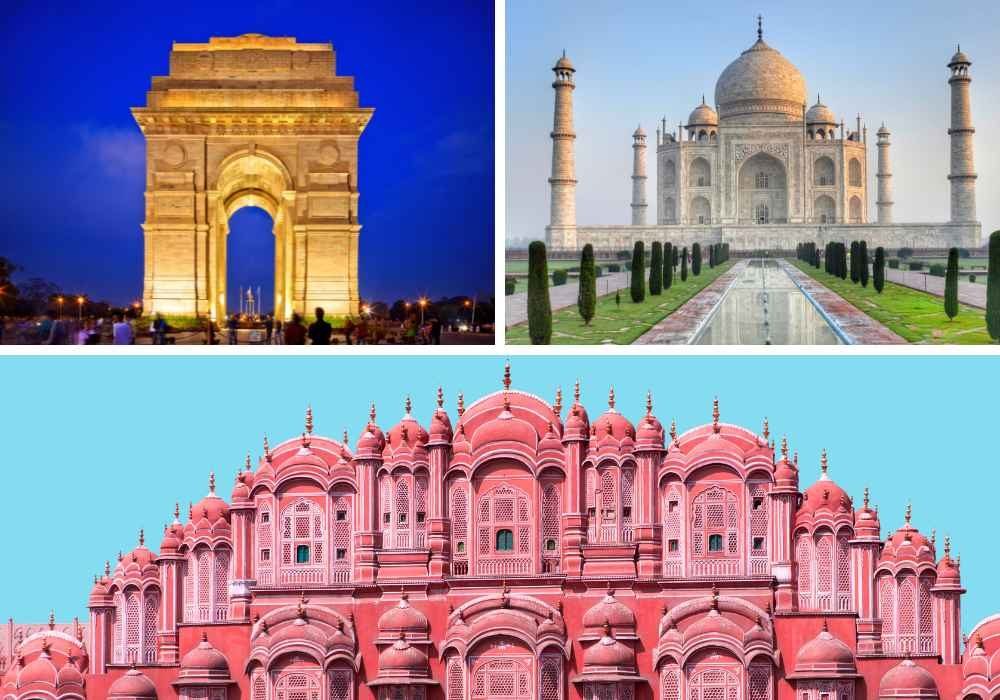 delhi, agra, jaipur